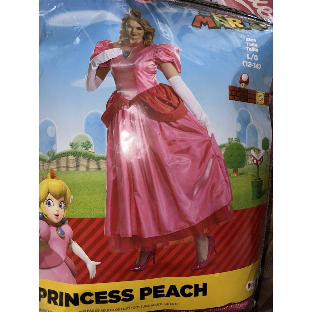Disguise Womens Princess Peach Adult Costume, Size Large 12-14